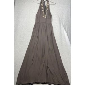Banana Republic Chocolate Halter Maxi Dress